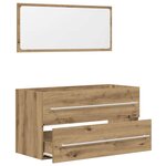 vidaXL Ensemble de meubles salle de bain 2 Pièces bois d'ingénierie