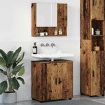 vidaXL Ensemble de mobilier de salle de bain 2 Pièces Bois Ancien