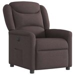 vidaXL Fauteuil inclinable électrique Marron foncé Tissu