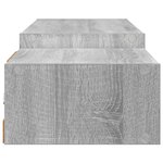 vidaXL Meuble TV mural Montage mural Sonoma gris 180 x 28 x 21 cm