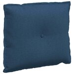 vidaXL Coussin de Dos Bleu 60 x 19 x 50 cm tissu