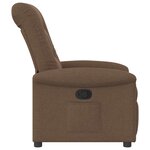 vidaXL Fauteuil inclinable Marron Tissu