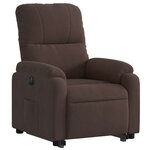 vidaXL Fauteuil inclinable électrique marron tissu microfibre