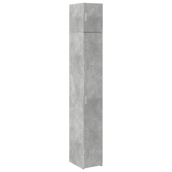 vidaXL Armoire de rangement mince gris béton 30x42 5x225 cm
