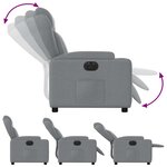 vidaXL Fauteuil inclinable électrique Gris clair Tissu