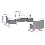 vidaXL Salon de jardin 9 Pièces avec coussins noir résine tressée