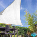 Livin'outdoor Tissu d'ombrage Como Polyester Triangle 3x2 5x2 5m Blanc