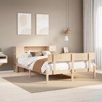 vidaXL Lit bibliothèque sans matelas 120x200 cm bois de pin massif