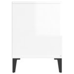 vidaXL Tables de chevet 2 Pièces Blanc brillant 40x35x50 cm