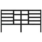 vidaXL Tête de lit Noir 206x4x104 cm Bois massif de pin