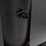 vidaXL Meuble TV d'angle 3 niveaux pour 32-70 pouces noir et argenté