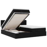 VidaXL Cadre de lit ottoman avec matelas noir 180x200cm velours