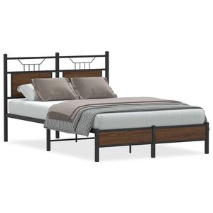 vidaXL Cadre de lit sans matelas chêne marron 120x190 cm