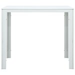 vidaXL Table basse Blanc 78x78x74 cm PEHD Aspect de bois