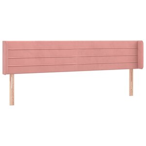 vidaXL Tête de lit avec oreilles Rose 183x16x78/88 cm Velours