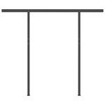 vidaXL Auvent rétractable automatique et poteaux 3 5x2 5 m Anthracite