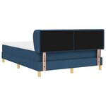 Lit à ressorts vidaXL avec matelas en bleu  140x190 cm  tissu