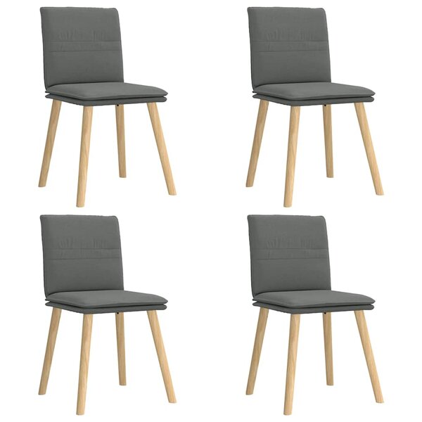 vidaXL Chaises à manger lot de 4 gris foncé tissu