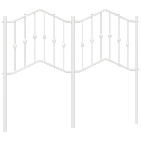 vidaXL Tête de lit métal blanc 120 cm