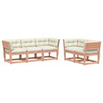 vidaXL Salon de jardin 5 Pièces avec coussins bois massif douglas