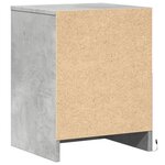 vidaXL Armoires de chevet et lumières LED 2 Pièces gris béton