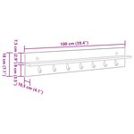 vidaXL Porte-manteau mural Blanc 100 x 10.5 x 18 cm Bois d'ingénierie