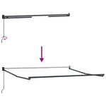 vidaXL Auvent Rétractable Gris clair 350 x 250 cm tissu