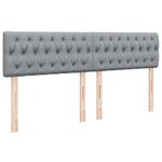vidaXL Sommier à lattes de lit avec matelas Gris clair 180x200cm Tissu