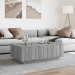 vidaXL Table basse avec LED infini sonoma gris 116x69x40 cm