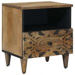 vidaXL Armoire de lit avec tiroir 2 Pièces Marron 40 x 33 x 46 cm