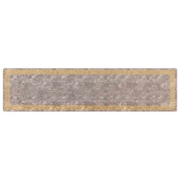 vidaXL Coureur de Tapis MARSA Gris 100 x 400 cm Polyester et PVC
