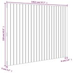 vidaXL Tête de lit murale Gris 146 5x3x110 cm Bois massif de pin