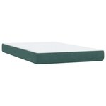 vidaXL Sommier à lattes de lit et matelas vert foncé 120x210cm velours