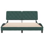 vidaXL Cadre de lit sans matelas vert foncé 160x200 cm velours