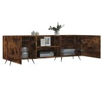 vidaXL Meuble TV chêne fumé 150x30x50 cm bois d'ingénierie