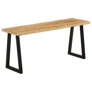 vidaXL Banc avec bord vivant 105 cm bois de manguier massif