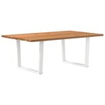 vidaXL Table à manger marron clair bois de chêne massif rectangulaire