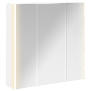 vidaXL Armoire Miroir de Salle de Bain Blanc 73.5 x 15.5 x 70 cm