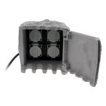 Bloc pierre 4 prises 16A 2P+T étanche IP44 sans programmateur + câble H07RN-F 3G1.5mm² de 1,5m - Matière résine - Zenitech