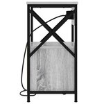 vidaXL Cabinet de chevet avec tiroir 2 Pièces Sonoma gris 40 x 31 x 60 cm