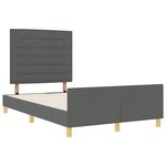 Cadre de Lit vidaXL Gris Foncé 120x200 cm Tissu