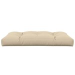 vidaXL Coussin de palette beige 120x80x12 cm tissu
