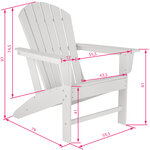 Tectake Lot de 2 chaises de jardin JANIS avec 2 repose-pieds JOPLIN et table KAMALA - blanc