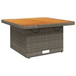 vidaXL Salon de jardin 3 Pièces avec coussins Gris Résine tressée