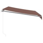 vidaXL Auvent manuel rétractable marron 300x250 cm