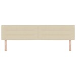 vidaXL Tête de Lit LED Design Lignes Crème 100 cm Tissu