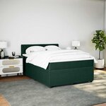 vidaXL Sommier à lattes de lit et matelas Vert foncé 160x200cm Velours