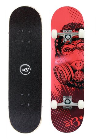 Skateboard 213 Gorilla Noir et Rouge