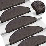 vidaXL Tapis d'escalier autocollants 30 Pièces 65x21x4 cm anthracite