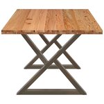 vidaXL Table à manger marron clair bois de chêne massif rectangulaire